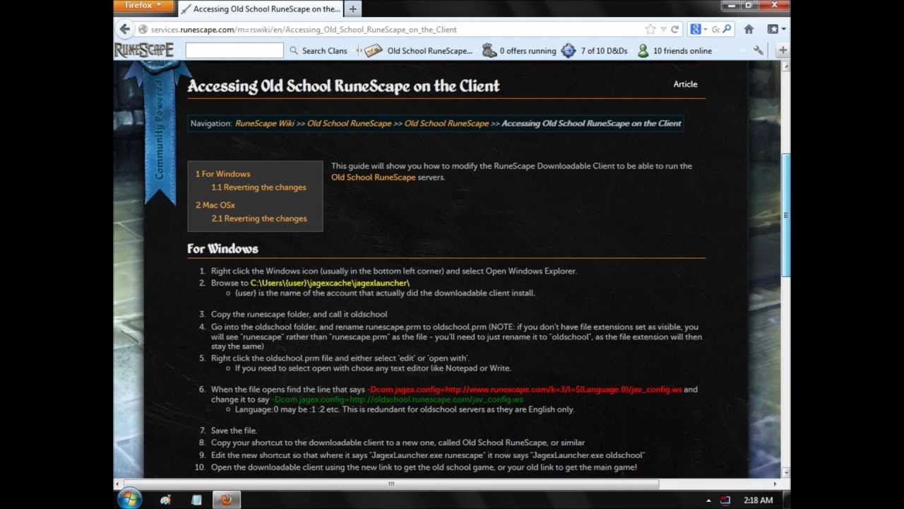 Download Old School Runescape Client Mac